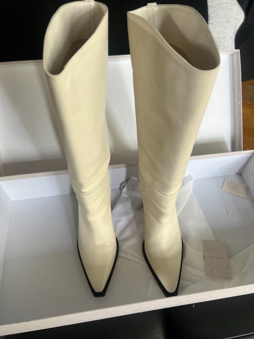 Jimmy Choo Cece Tall Boots - 80mm heel, 8.5 - Never Worn - Picture 2 of 16